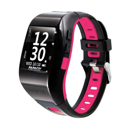 PAPAGO GPS Multi Sport Watch with GoHeart 100 ANT+ Heart Rate Monitor (Pink) - GLWPN-HB