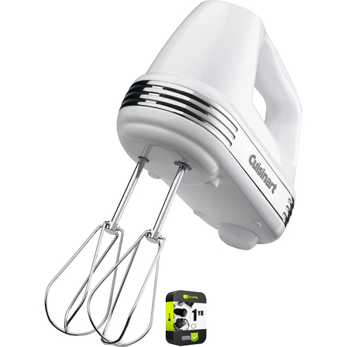 Cuisinart Power Advantage 5-Speed Hand Mixer White with 1 Year Extended Warranty