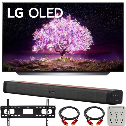 LG 55` 4K Smart OLED TV with AI ThinQ 2021 with Deco Home 60W Soundbar Bundle
