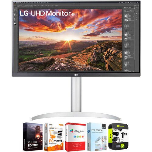 LG 27` 4K UHD IPS Display VESA HDR400 PC Monitor + Warranty and Software Bundle