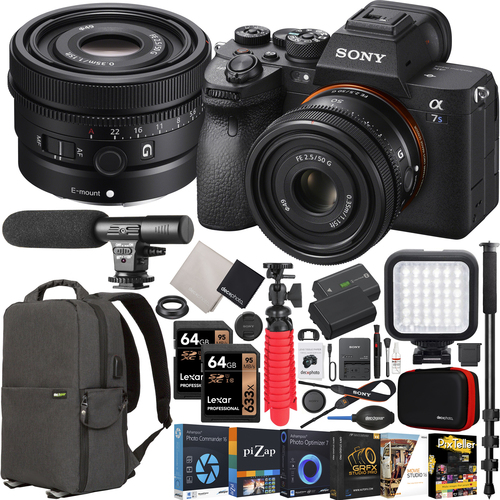Sony a7S III Mirrorless Full Frame Camera Body +50mm F2.5 G Lens SEL50F25G Kit Bundle