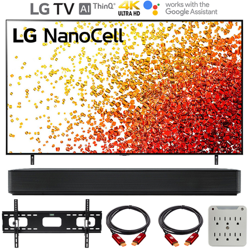 LG 75 Inch 4K Smart UHD NanoCell TV w/ AI ThinQ 2021 with LG SK1 Soundbar Bundle