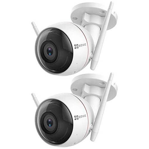 EZVIZ 1080p Wi-Fi Color Night Vision Camera with Active Defense 2 Pack