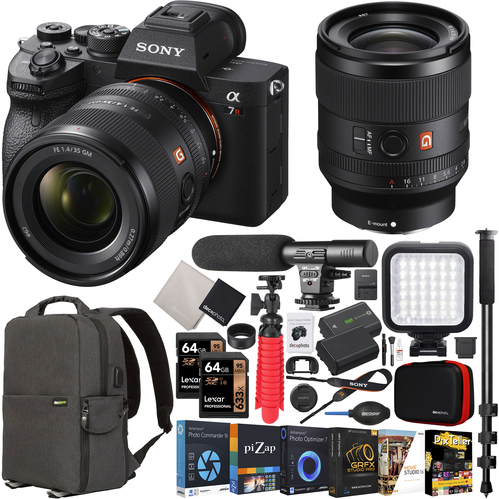 Sony a7R IV Mirrorless Full Frame Camera + FE 35mm F1.4 GM Lens SEL35F14GM Kit Bundle