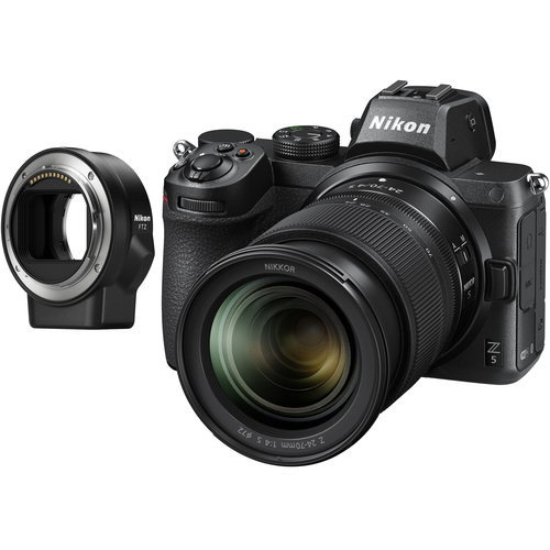 Nikon Z5 Mirrorless Full Frame Camera + 24-70mm f/4 S Lens + FTZ Mount Adapter Bundle
