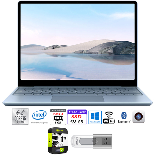 Microsoft Surface Laptop Go 12.4` Intel i5-1035G1 8GB/128GB, Ice Blue + 64GB Warranty Pack
