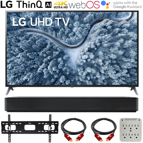 LG 70UP7070PUE 70 Inch LED 4K UHD Smart webOS TV 2021 with LG SK1 Soundbar Bundle