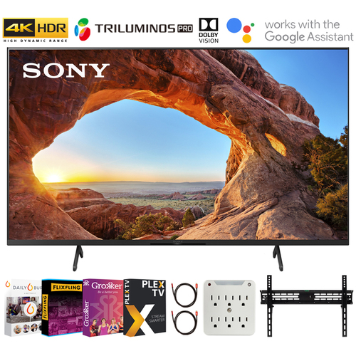 Sony KD50X85J 50` X85J 4K Ultra HD LED Smart TV (2021) + Movies Streaming Pack