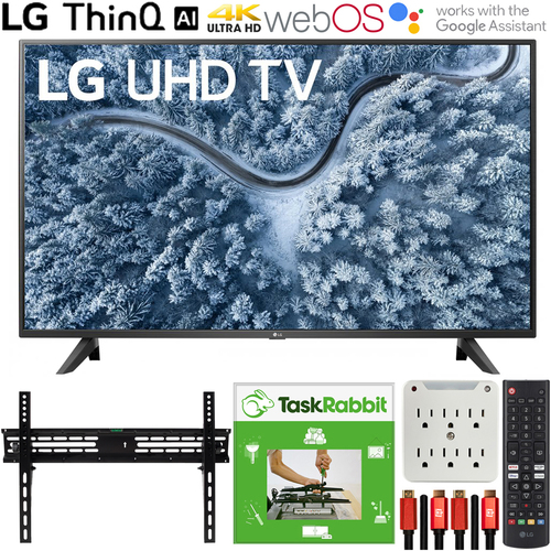 LG 55` UP7000 Series 4K LED UHD Smart webOS TV 2021 +TaskRabbit Installation Bundle