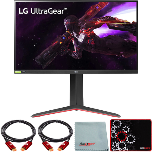 LG 27` UltraGear QHD Nano IPS Gaming Monitor+AMD FreeSync with Mouse Pad Bundle
