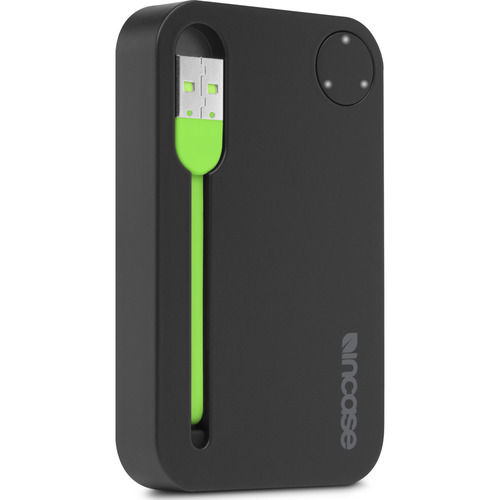 Portable Power 2500 USB Charger - Black Matte/Fluro Green