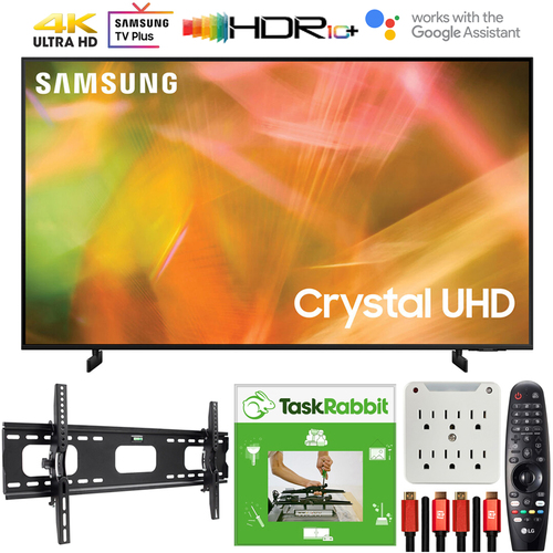 Samsung 50 Inch UHD 4K Crystal UHD Smart LED TV 2021 +TaskRabbit Installation Bundle