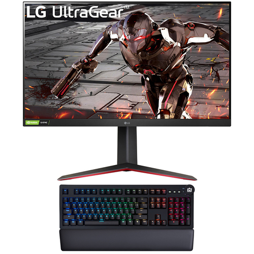 LG 32` UltraGear FHD 165Hz HDR10 Gaming Monitor w/ G-SYNC + Deco Gaming Keyboard