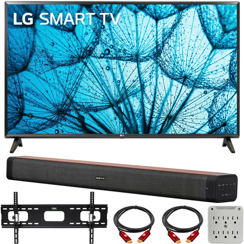 LG 32LM577BPUA 32` LED HD Smart webOS TV 2021 with Deco Home 60W Soundbar Bundle