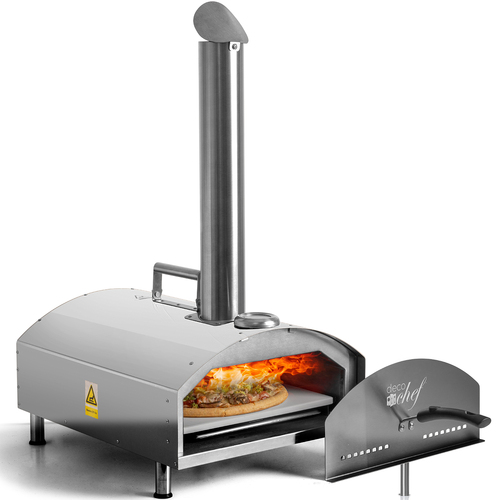Portable Outdoor Pizza Oven with 2-in-1 Pizza and Grill Oven Functionality