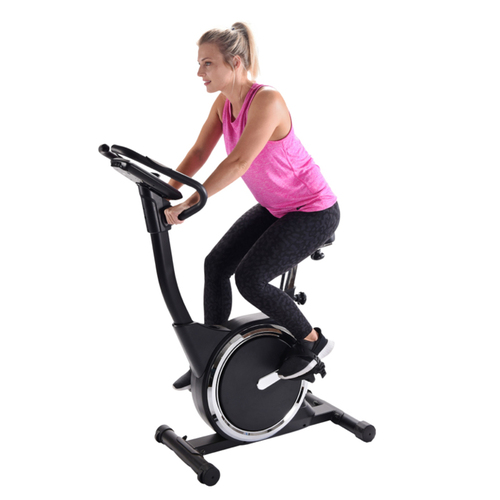 Stamina Deluxe Magnetic Upright Exercise Bike 345 with LCD Monitor - 15-5345