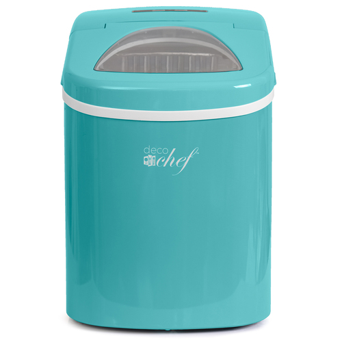 Deco Chef Turquoise Compact Electric Ice Maker | (IMTQA) | Top Load | 26 Lbs Per Day