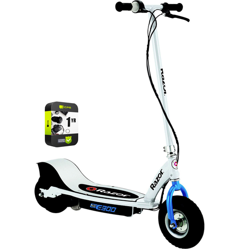 Razor 24 Volt Electric 250W Motorized Scooter White/Blue with Extended Warranty