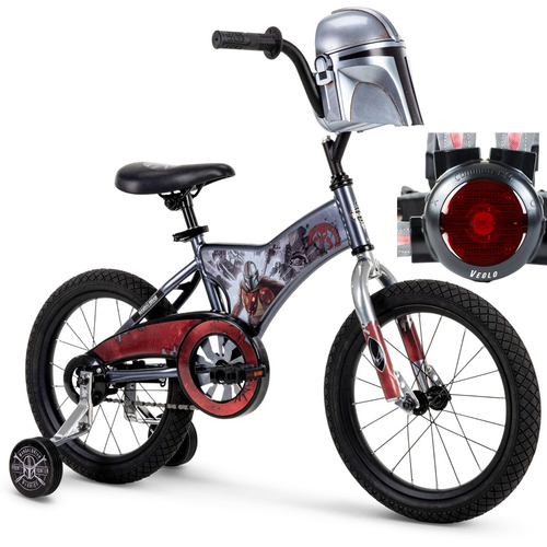 Huffy Star Wars Mandalorian Boys' Bike with Training Wheels 16-inch + Rear Light