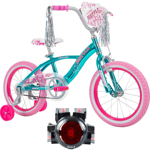 Huffy N Style Girls' Bike Blue 16-inch with Rear Light System