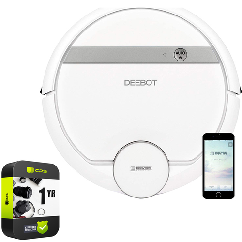 ECOVACS DEEBOT 907 Robot Vacuum Cleaner f/ All Purpose (Renewed) +1 Year Protection Plan