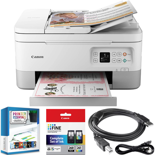 Canon PIXMA TR7020 All-In-One Wireless Printer Copy Scan Photo Home Office Bundle