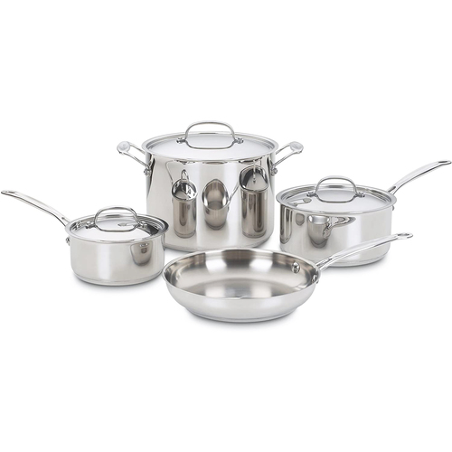 Chef's Classic 7-Piece Cookware Pot and Pan Set - Stainless Steel (77-7P1)