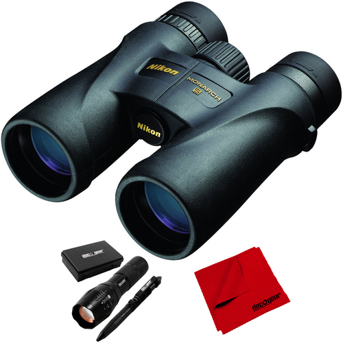Nikon Monarch 5 Binoculars 12x42 with Deco Tactical Set and Cleaning Cloth