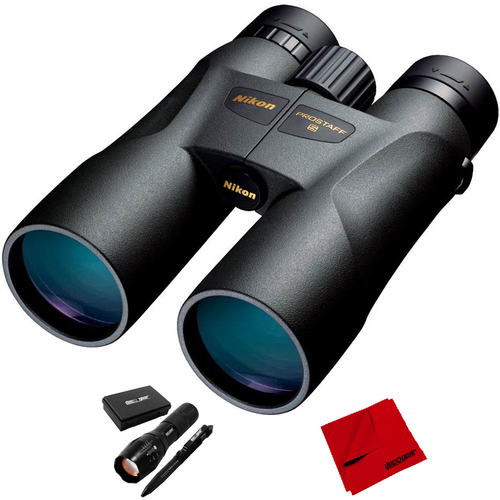 Nikon PROSTAFF 5 Binoculars 10x50 with Deco Tactical Set and Cleaning Cloth