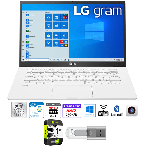 LG gram 14` Intel i5-1035G7 8GB/256GB SSD Ultra-Slim Laptop + 64GB Warranty Pack