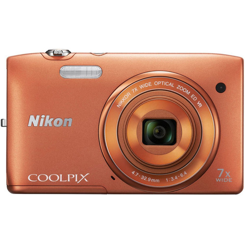 Nikon COOLPIX S3500 20.1MP Digital Camera with 720p HD Video (Orange) Refurbished