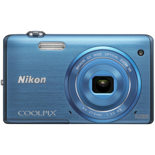 Nikon COOLPIX S5200 16 MP Built-In Wi-Fi Blue Digital Camera - Factory Refurbished