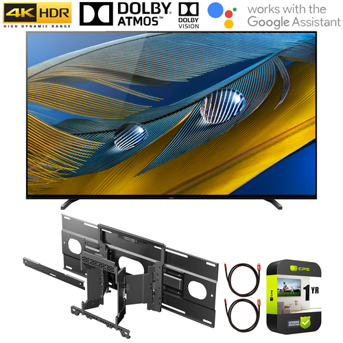 Sony XR77A80J 77` A80J 4K OLED Smart TV w/ Sony Wall-Mount Bundle