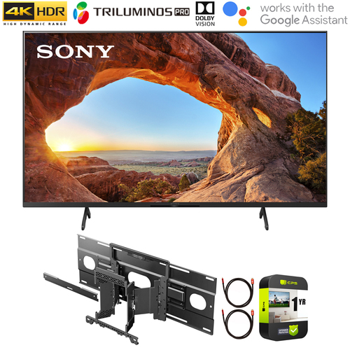 Sony KD55X85J 55` X85J 4K UHD LED Smart TV (2021) w/ Sony Wall-Mount Bundle