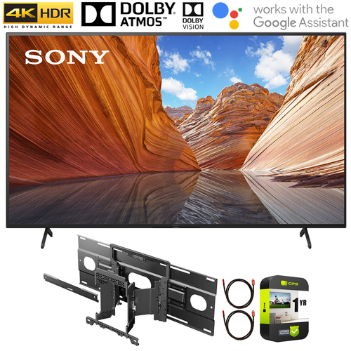 Sony KD55X80J 55` X80J 4K UHD LED Smart TV (2021) w/ Sony Wall-Mount Bundle