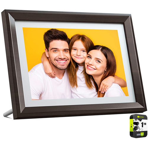 Dragon Touch Classic 10` Digital Picture Frame Brown WiFi Compatible + Warranty