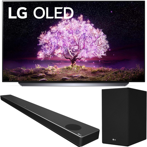 LG OLED77C1PUB 77` 4K OLED TV with AI ThinQ (2021) Bundle with SN10YG Soundbar