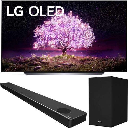 LG OLED83C1PUA 83` 4K OLED TV w/AI ThinQ (2021) Bundle with SN10YG Soundbar