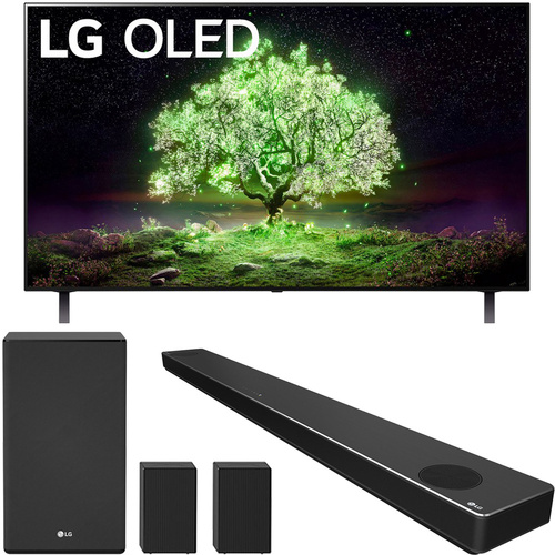 LG OLED77A1PUA 77` A1 Series 4K TV w/AI ThinQ (2021) Bundle with SN11RG Soundbar