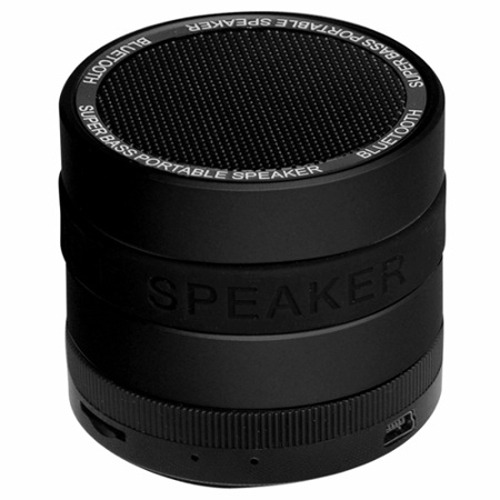 SYN Portable Bluetooth Speaker with 8 Customizable Color Bands - Black Speaker