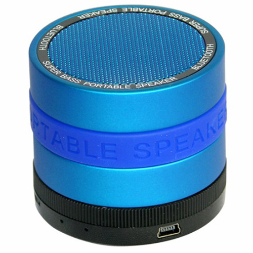 Portable Bluetooth Speaker with 8 Customizable Color Bands - Blue Speaker