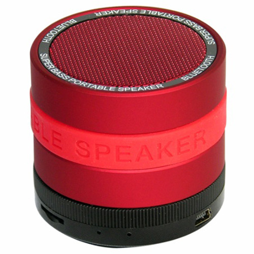 SYN Portable Bluetooth Speaker with 8 Customizable Color Bands- Red Speaker