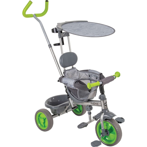 Huffy Malmo 4-in-1 Canopy Tricycle with Push Handle for Kids - 29011 (Green)