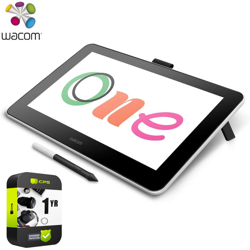 Wacom One Digital Drawing Tablet + 13.3` Screen, DTC133W0A (Renewed) + Protection Pack