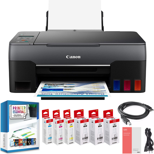 Canon Pixma G3260 All-in-One Wireless MegaTank Printer Copy Scan Photo Mobile Bundle