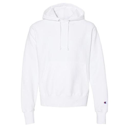 Champion Reverse Weave Hooded Sweatshirt, Men's XL, White
