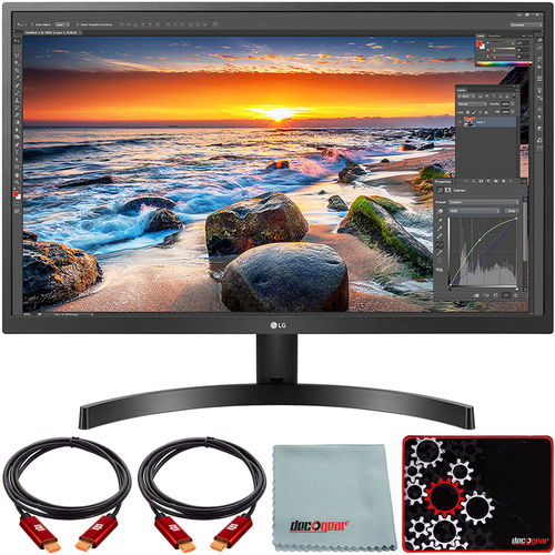 LG 27` 4K UHD 3840x2160 IPS HDR10 Monitor with FreeSync + Mouse Pad Bundle