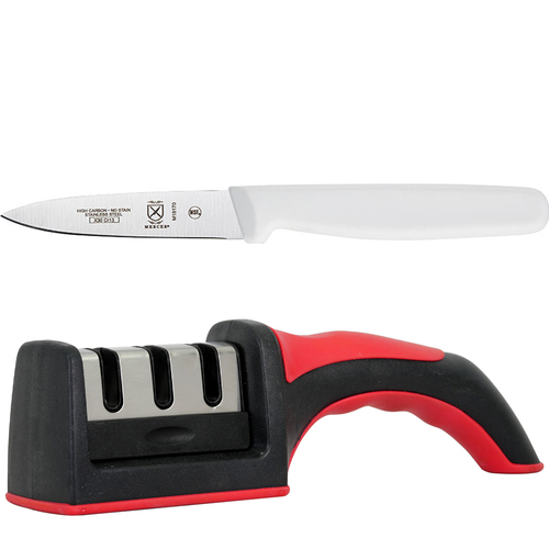 Mercer Cutlery 3.5` Paring Knife M18170 + Deco Gear Sharp Manual Knife Sharpener