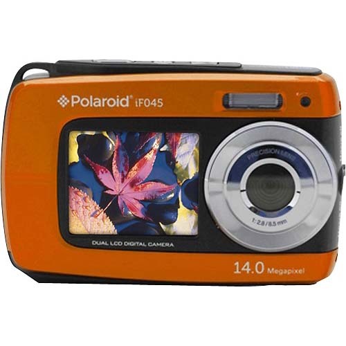 Vivitar Polaroid IF045 14 MP Dual Screen Waterproof Digital Camera - Orange