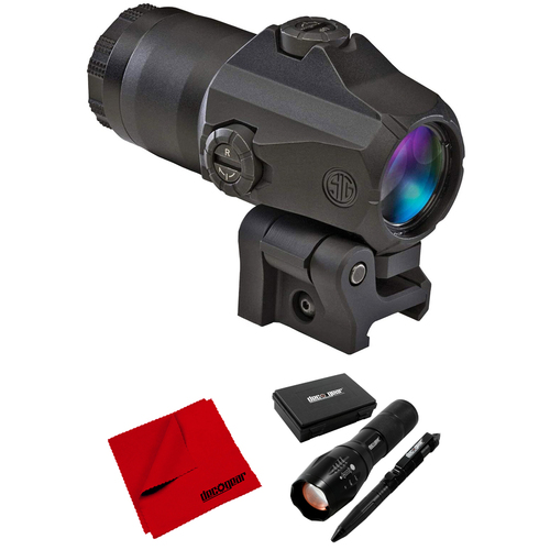 Sig Sauer SOJ41001 Juliet 4x Sight Magnifier w/ Tactical Accessories Bundle